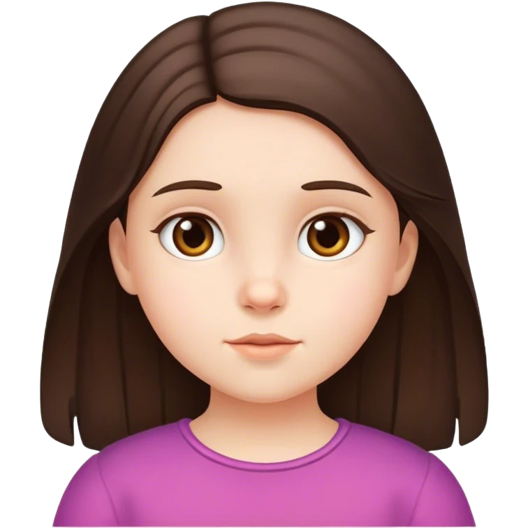 Brunette little girl emoji
