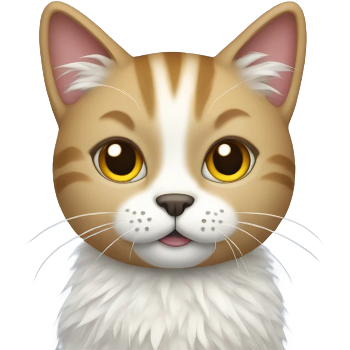CAT in a White furcoat emoji