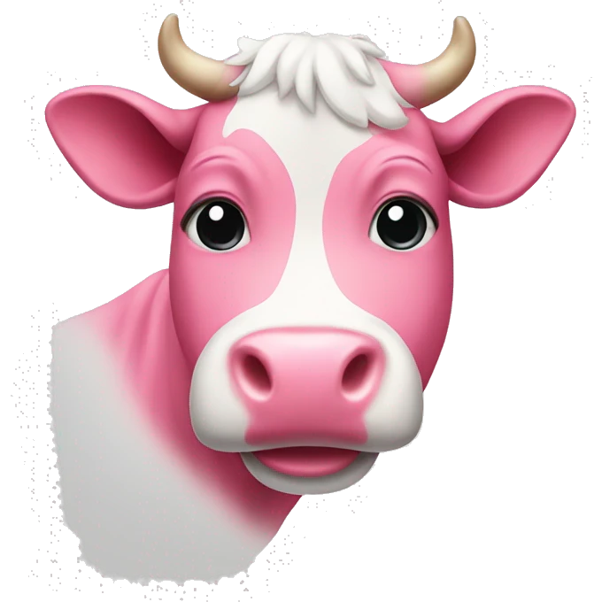 pink cow emoji