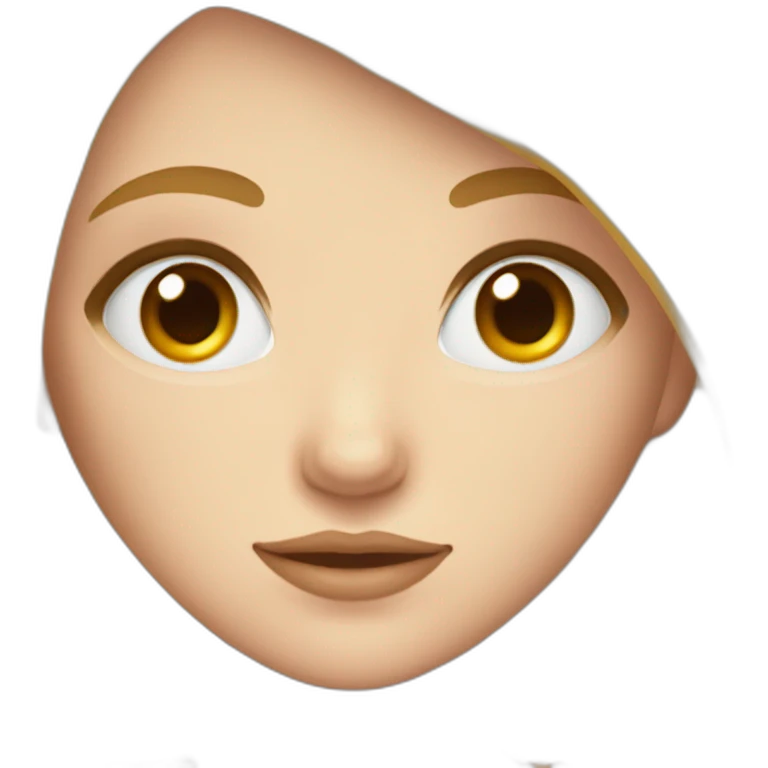 Blond girl with blue eyes and a orange doctors head emoji