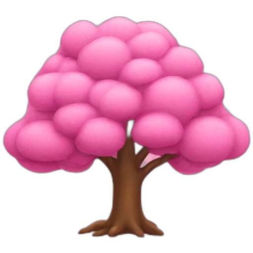 pink tree emoji
