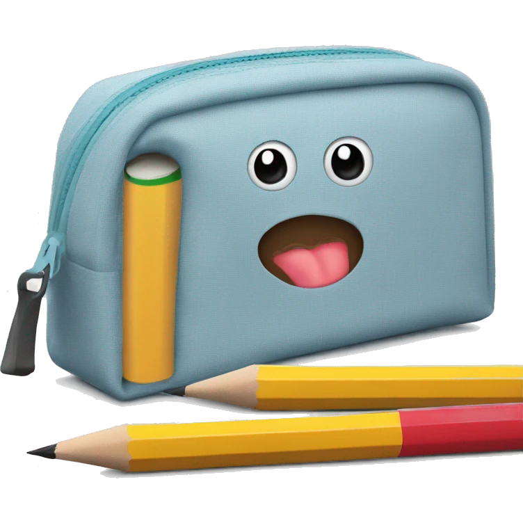 pencil case with zipper emoji