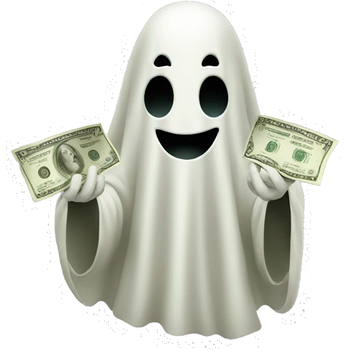 ghost with money emoji