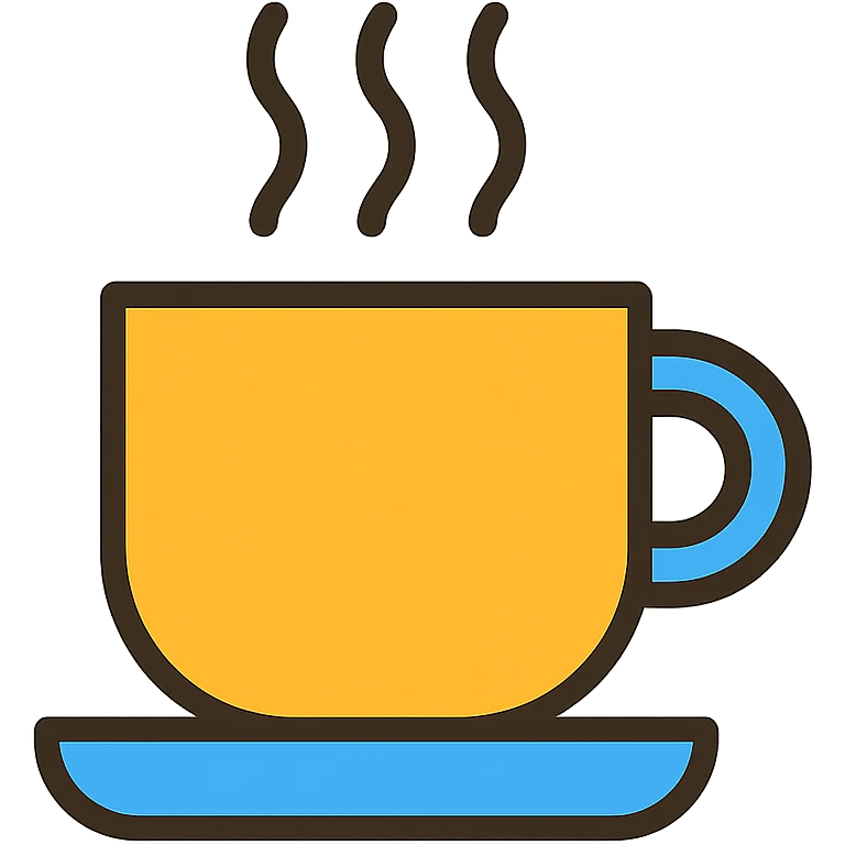 A coffee cup emoji