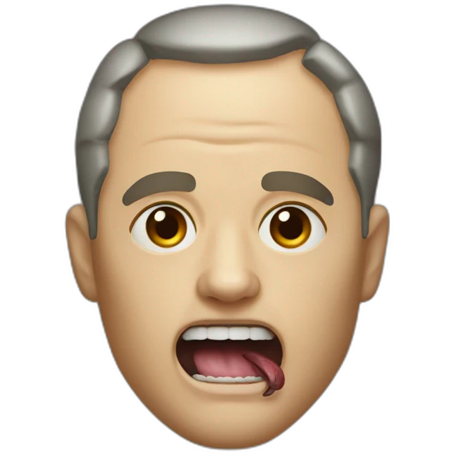 Hannibal Lecter sticking out tongue emoji