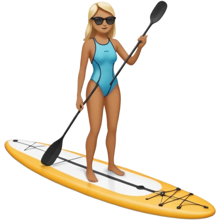 Creame una persona haciendo paddle board emoji