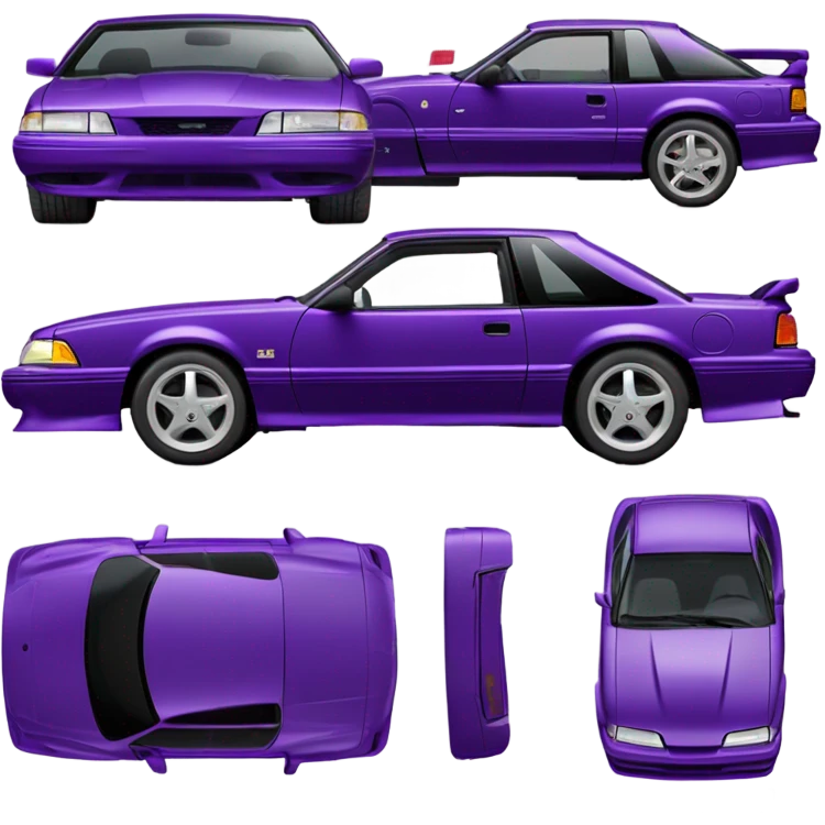 1993 purple Foxbody Mustang emoji
