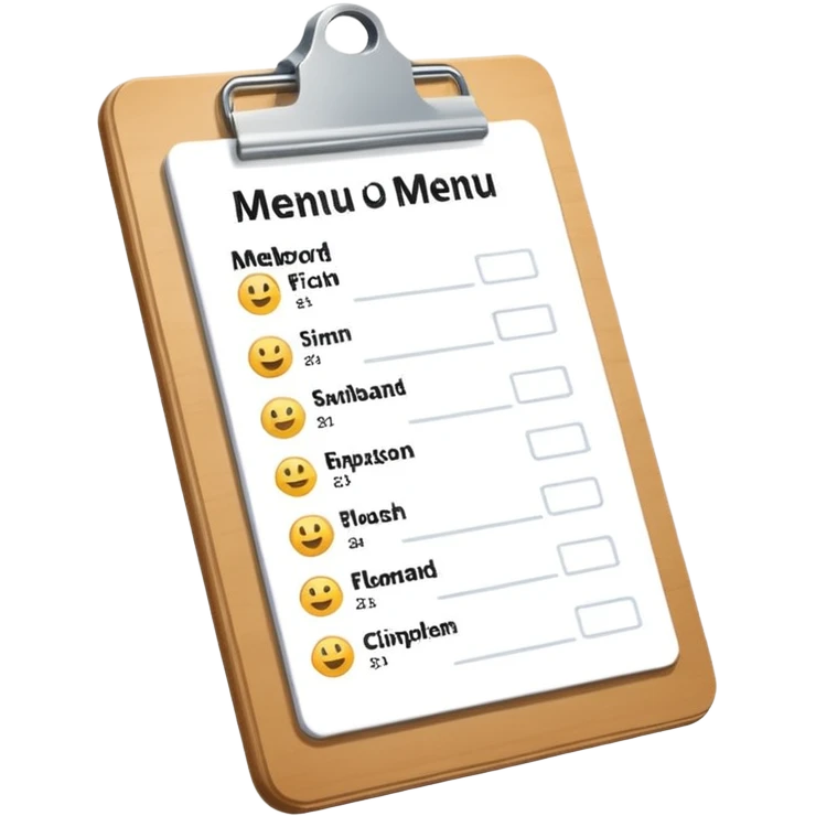 clibboard menu emoji