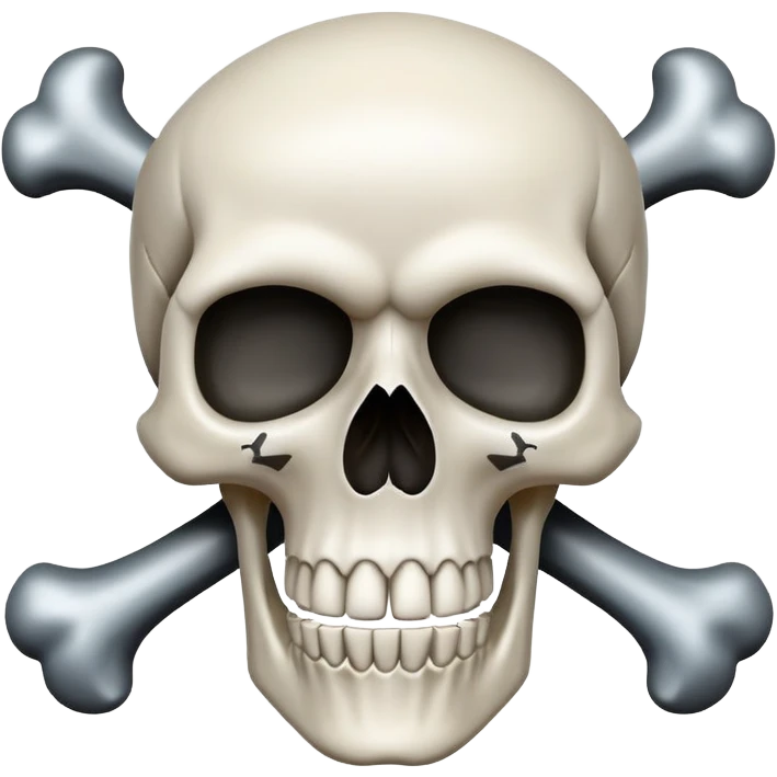 classic skull emoji with crossbones emoji