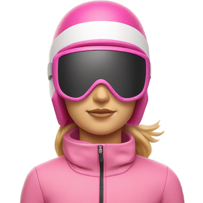 ski goggles pink emoji