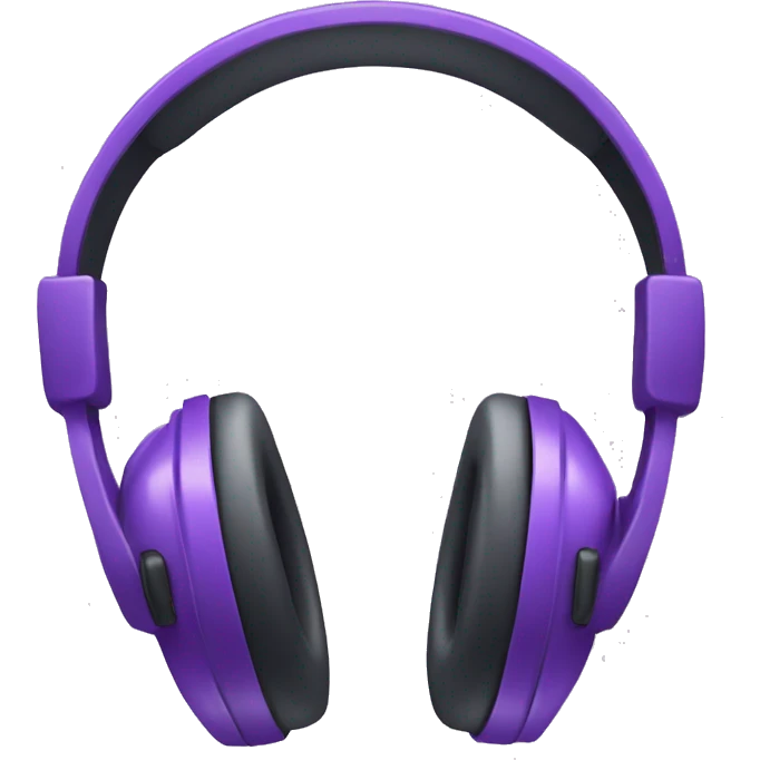 Purple headphones emoji