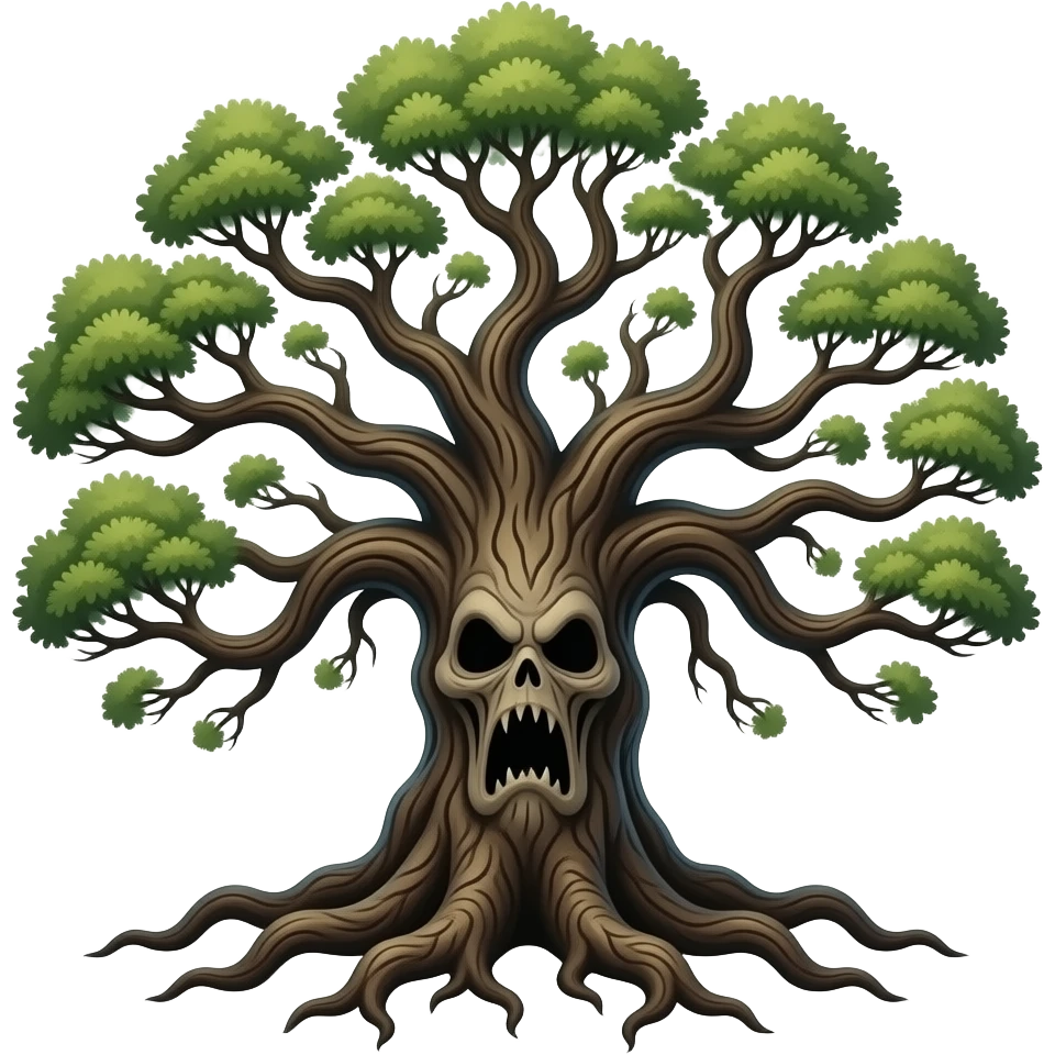 Scary tree horror emoji
