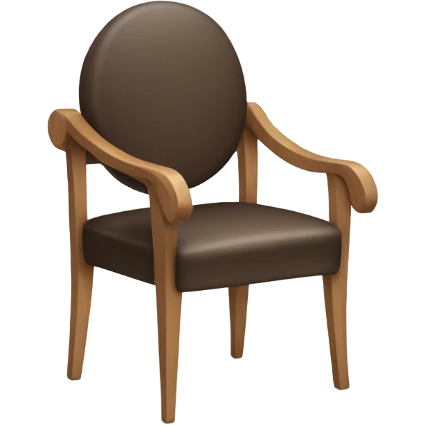 A chair with human arms and legs emoji