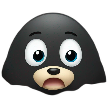 a mole coming out of the ground emoji