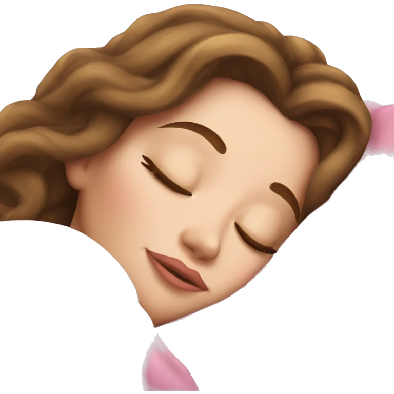 sleeping beauty brunette white girl emoji