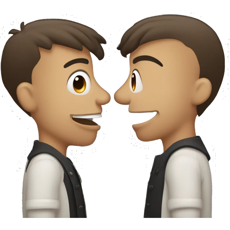 Two guys kissing  emoji
