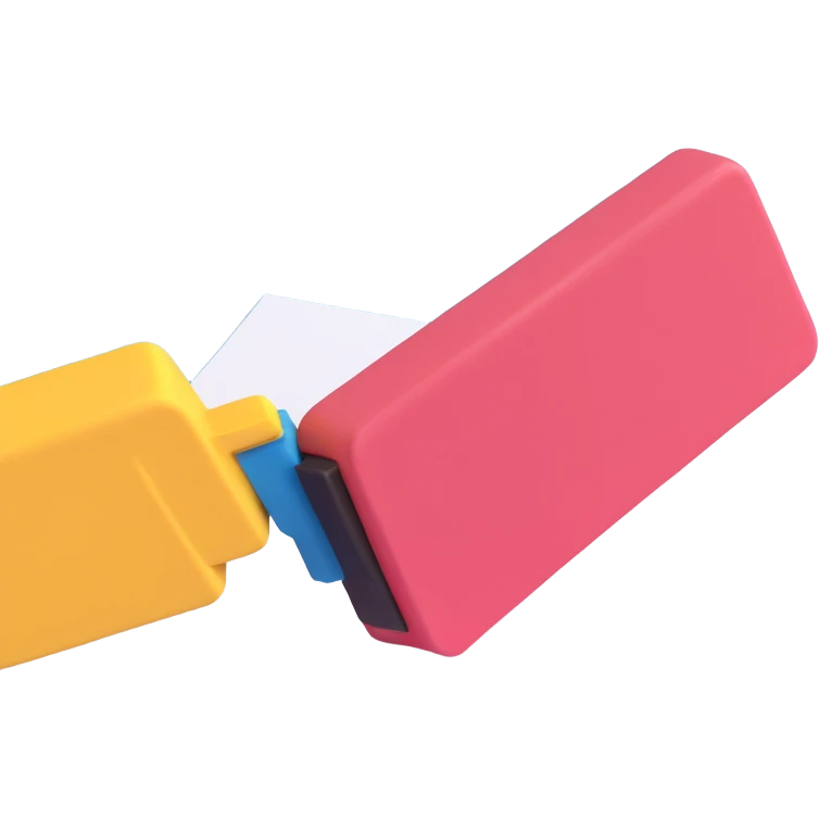 Eraser removing line on paper emoji