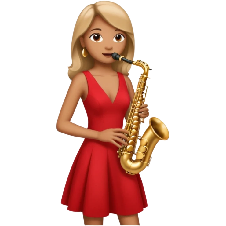 woman Swing jazz musician playing saxophone emoji