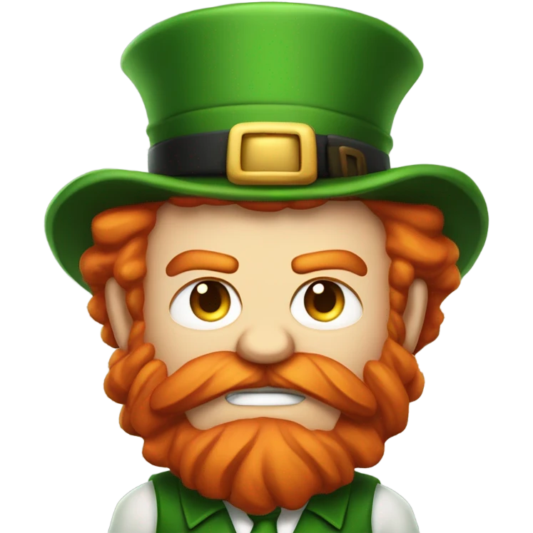 An angry leprechaun emoji