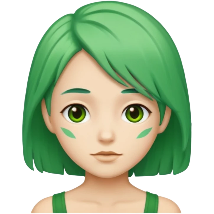 parate de cabelo verde emoji
