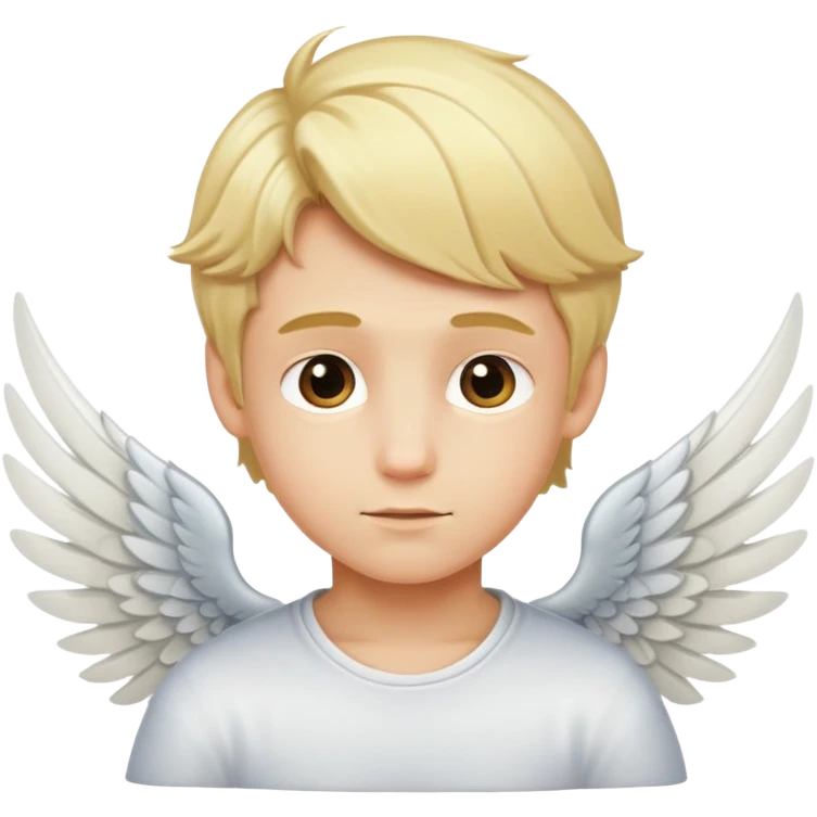 Blond boy with wings emoji
