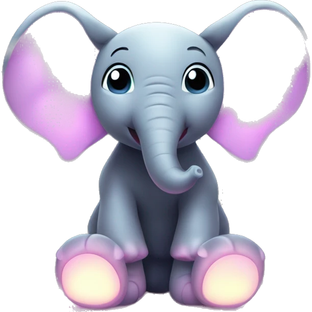 baby elephant made of light  emoji