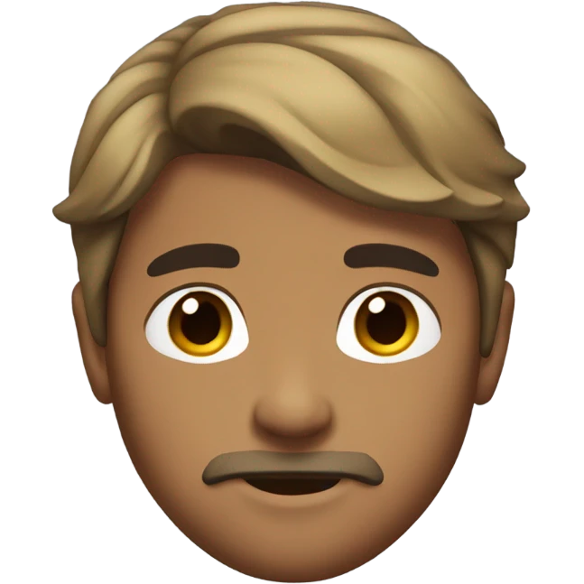 Buff guy with mullet brown hair  emoji
