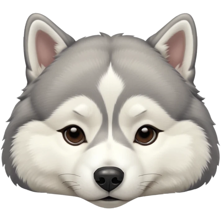 husky dog sleeping on the floor emoji