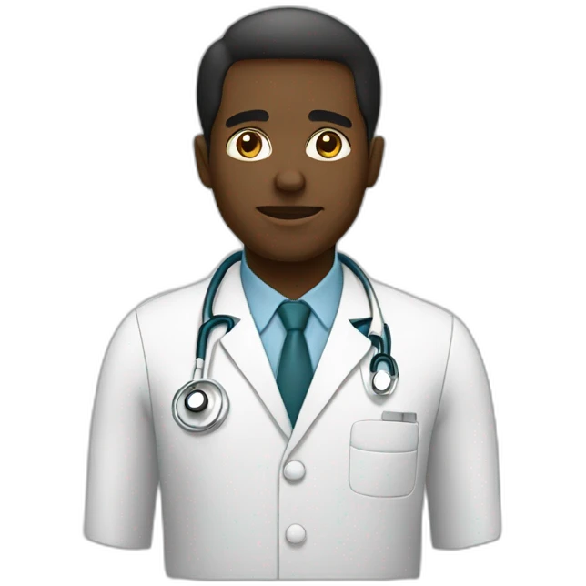 Negro médico emoji