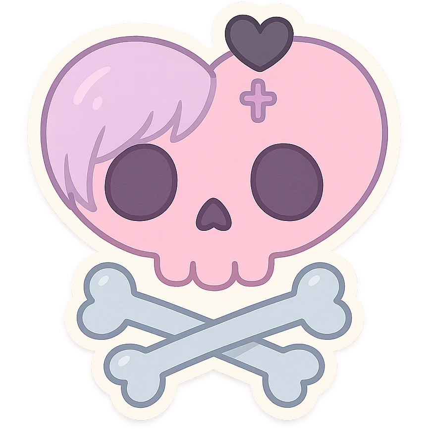 pastel emo objects, show one emoji