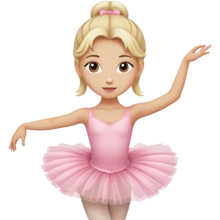 blonde ballet dancer wearing pink tutu emoji