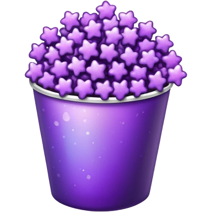 Glitter purple popcorn emoji