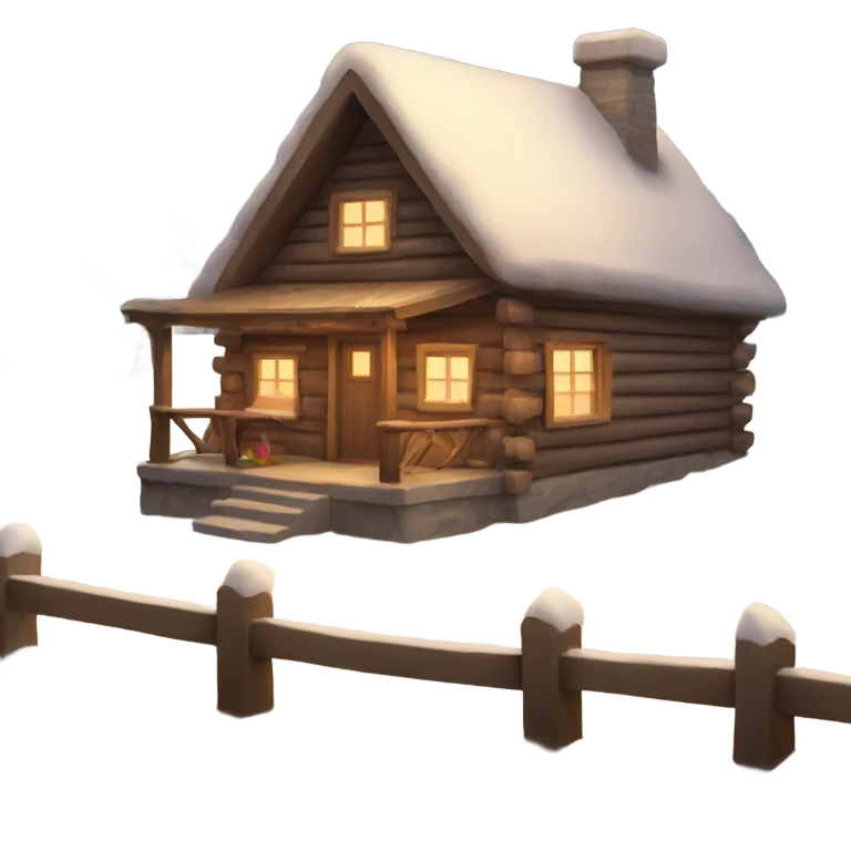cozy christmas cabin emoji