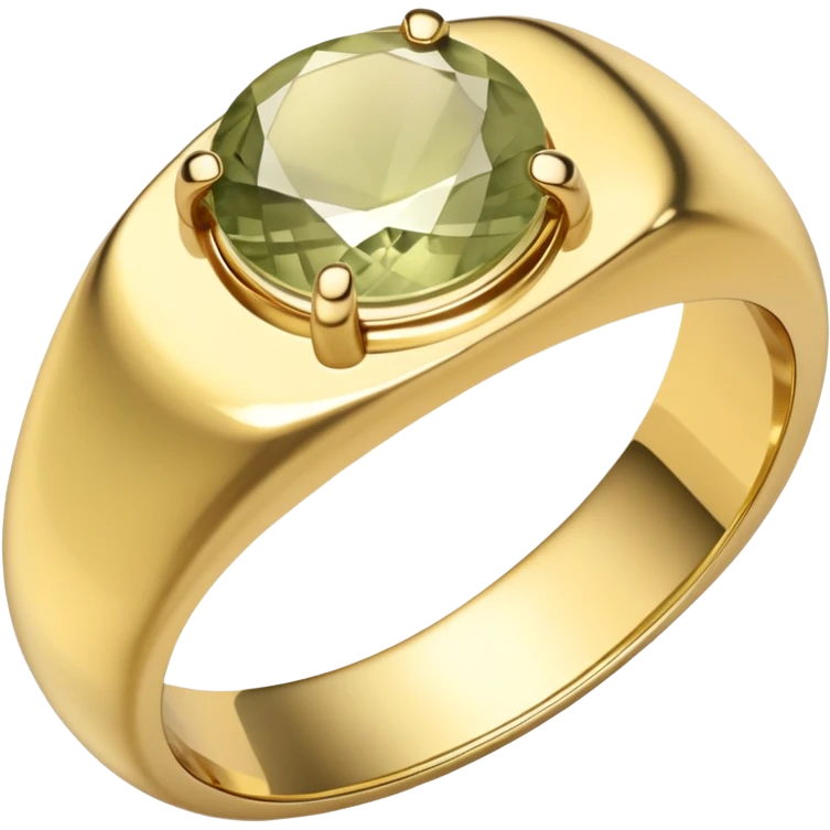 A ring with a pale olive stone emoji