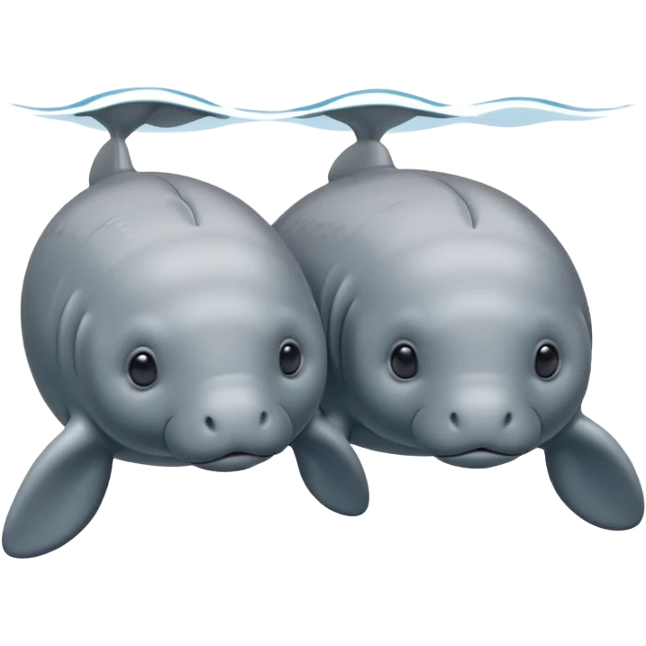 couple of manatees emoji