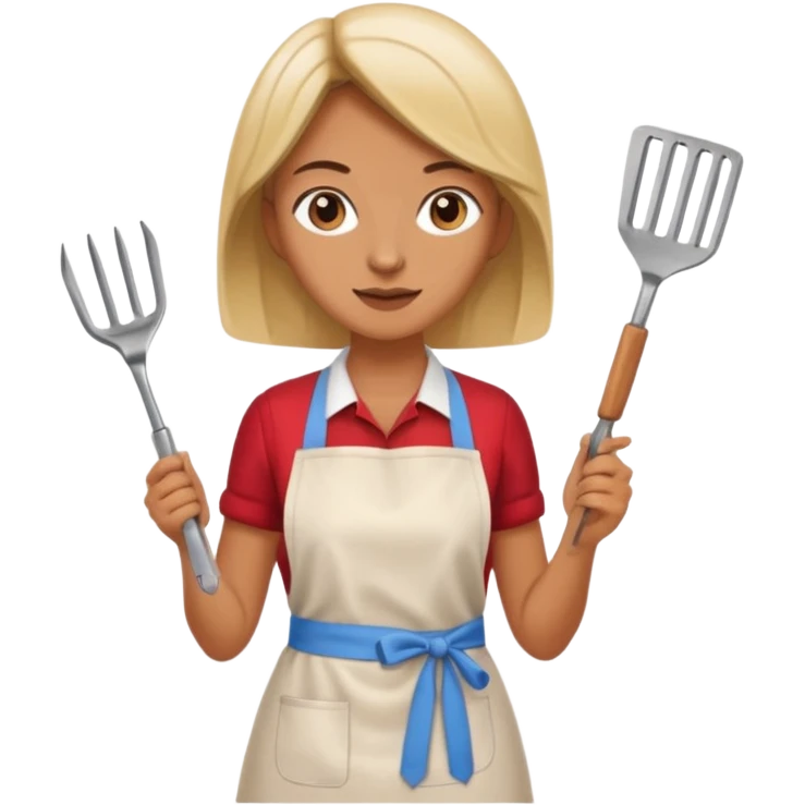 woman grilling bbq emoji