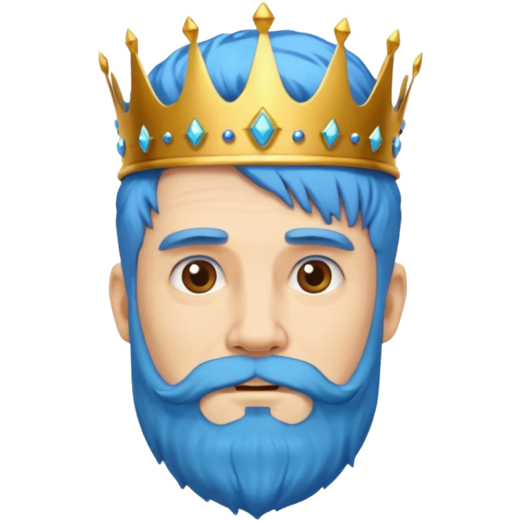 blue haired bearded old king emoji