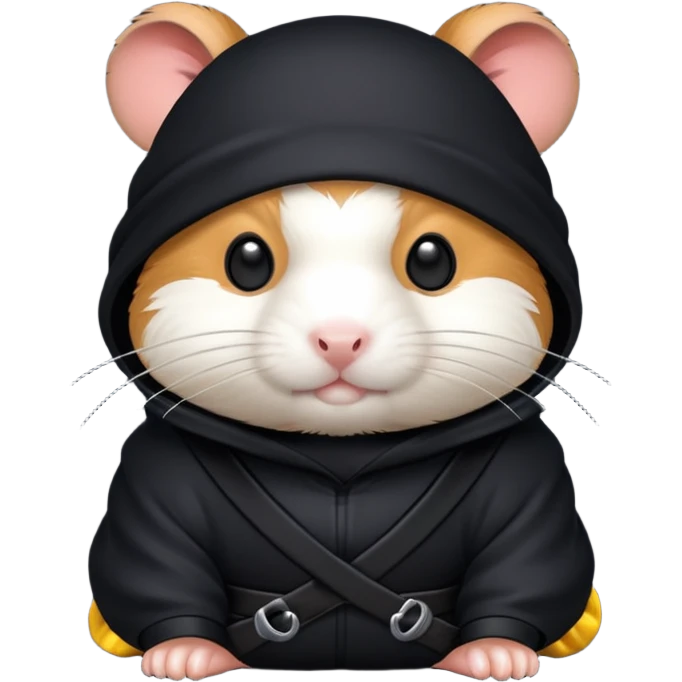 ninja hamster with black fur emoji