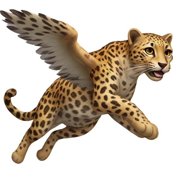 flying leopard  emoji