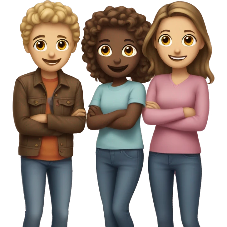 Three best friends emoji