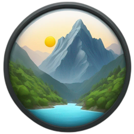 location pin with mountain inside emoji