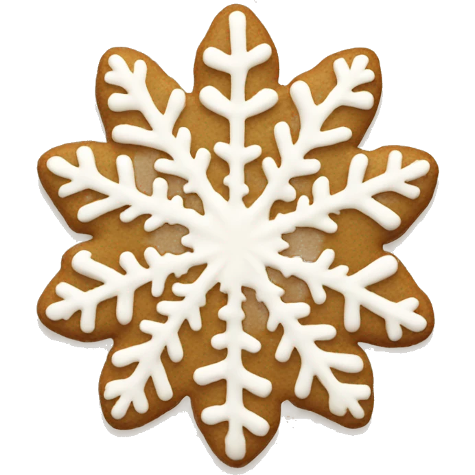 Christmas asthetic beige cookie snowflake emoji