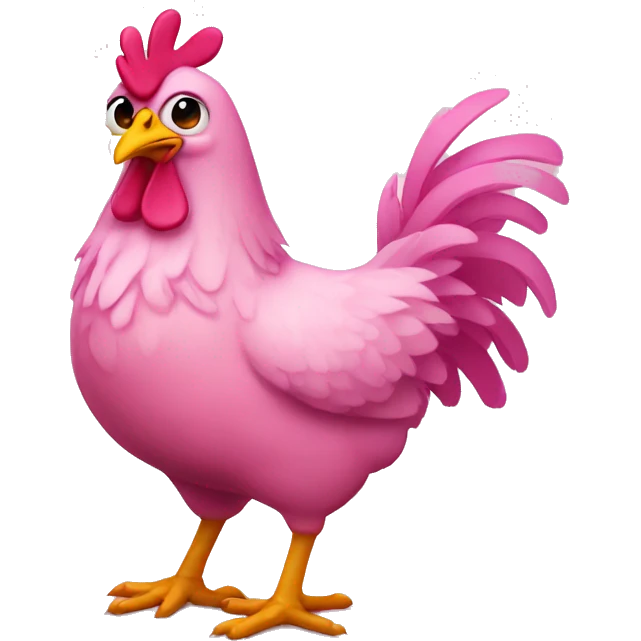 Pink chicken  emoji
