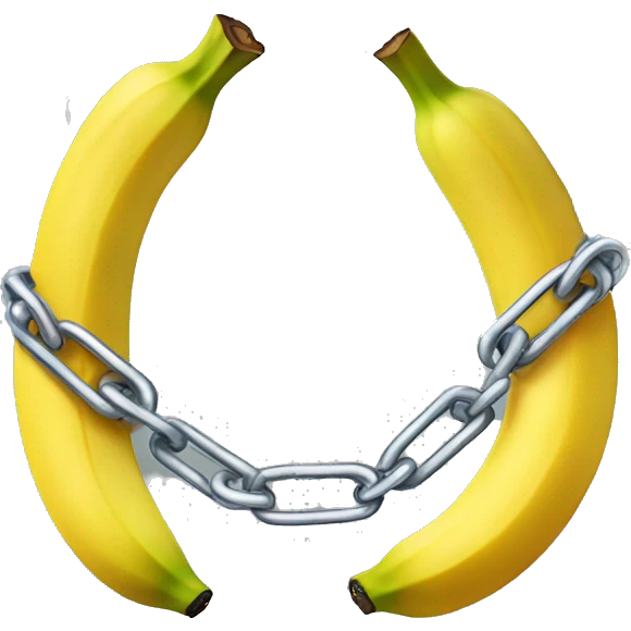 Bananas wrapped in a chain emoji