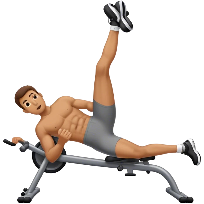 man laying down bicycle-crunches exercise emoji