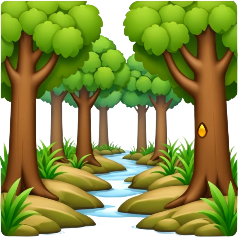 alluvial/riparian woodlands (simplistic; iOS emoji style) emoji