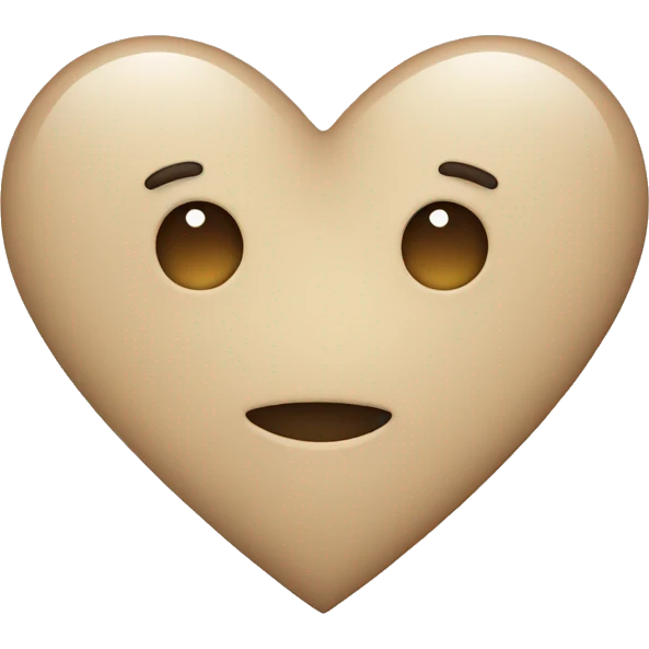 Beige heart emoji