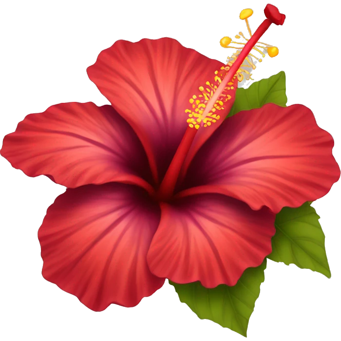 Red hibiscus flower  emoji