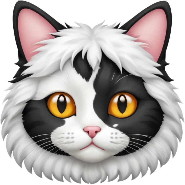 Black and white cat emoji