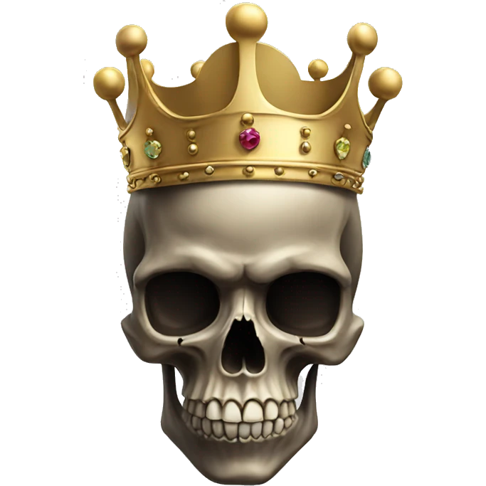 Skull with crown emoji